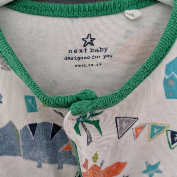 Dinosaur print footie/sleeper - Picture 3 of 5